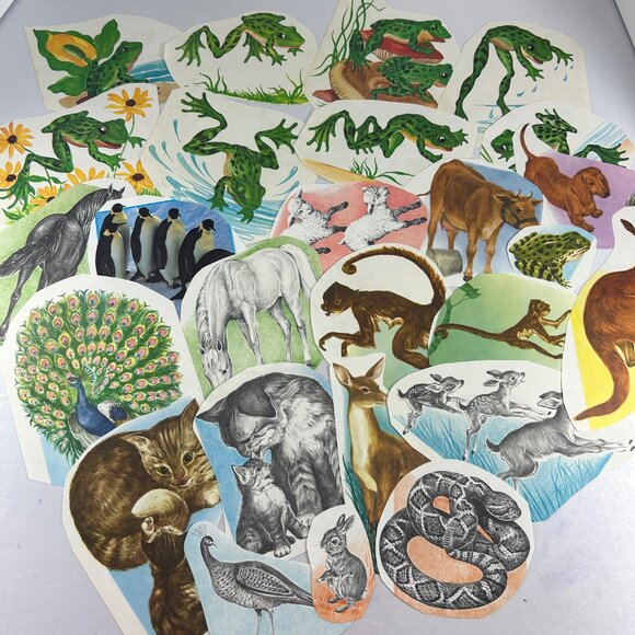 Ephemera Lot Scrapbooking Crafts Junk Journal Animals Nature Whimsical Vtg Pages - Picture 13 of 13